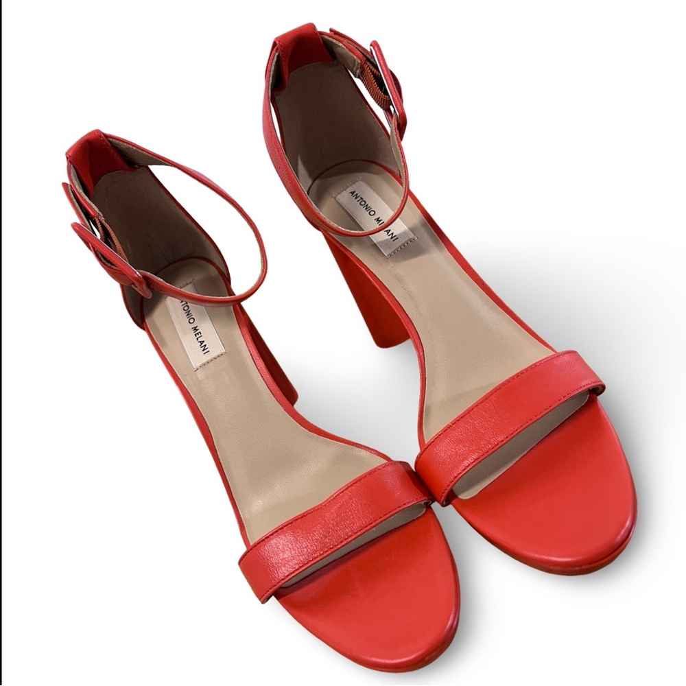 NWOB $118 Antonio Melani
Caci Leather Ankle Wrap Dress Sandals - Picture 4 of 7